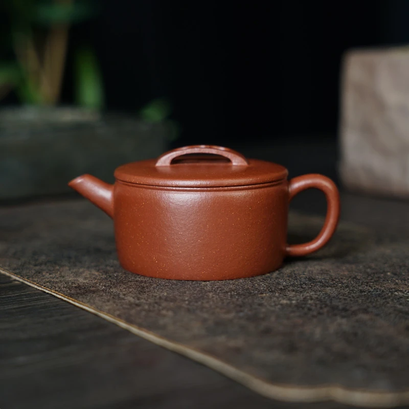 遇壶堂细砂汉瓦140cc/红降坡正宗宜兴纯手工紫砂壶0406泡茶壶茶具