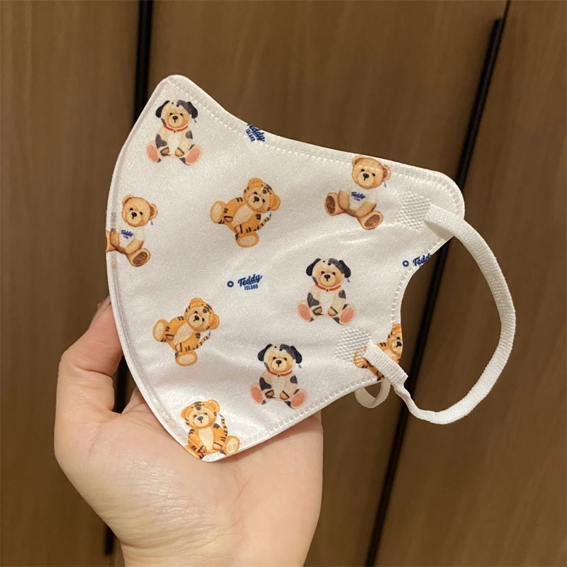 Teddy Island联名3D立体一次性口罩可爱小熊印花一次性口罩50只