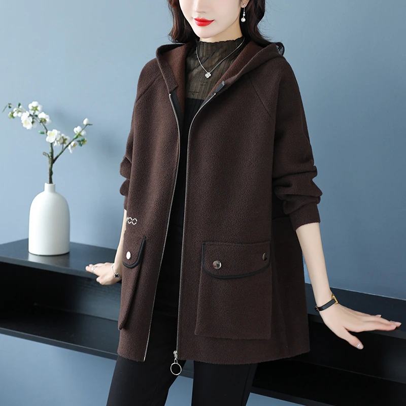 230斤胖妈妈大尺码女装双面羊绒大衣秋冬加肥加大码纯色羊毛呢外