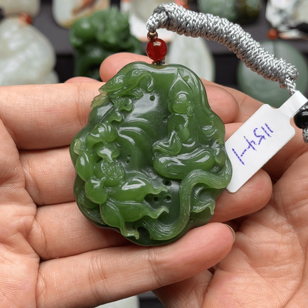 和田玉（碧玉）挂件未镶嵌