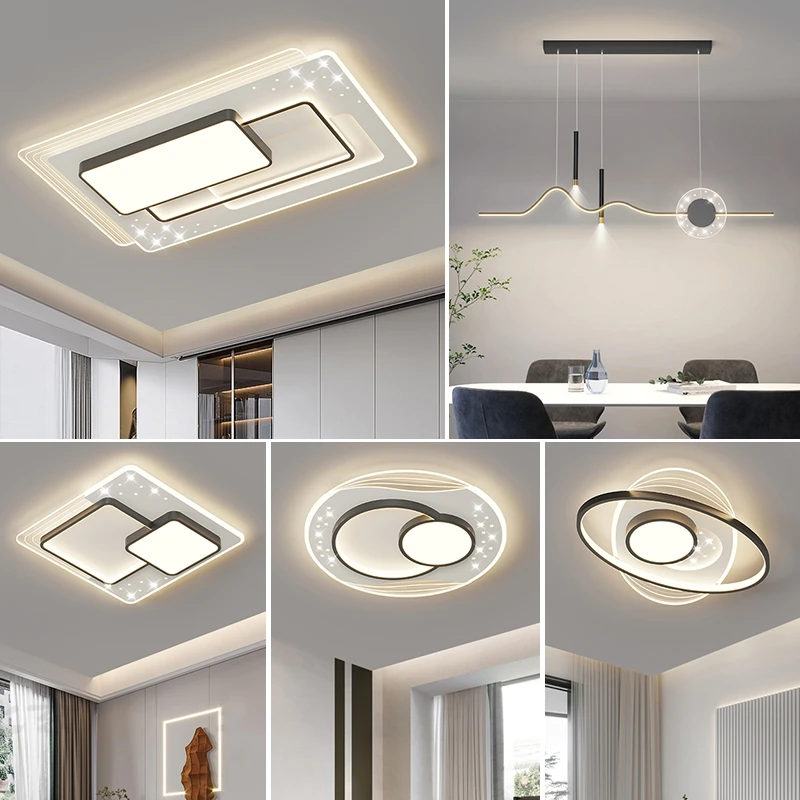 现代简约客厅灯创意大气房间灯轻奢卧室灯流行款餐厅家用全屋灯具