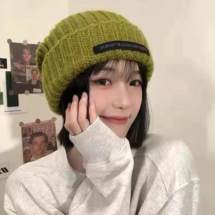 帽子女大头围显脸小秋冬款韩版ins百搭时尚毛线帽宽松保暖针织帽
