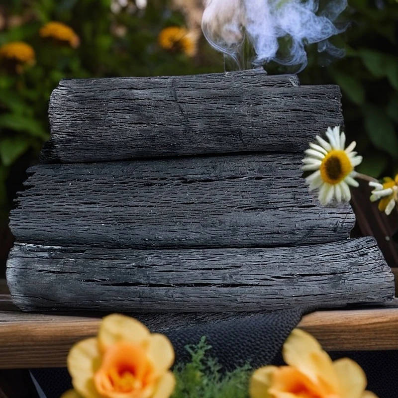 正宗贵州青岗炭去皮无烟青岗菊花木炭户外烧烤碳高温耐烧家商两用