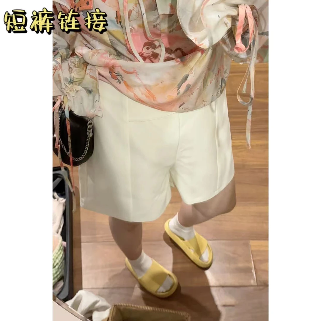 晶咕【优雅起义】高腰西装A字休闲短裤时尚显瘦百搭遮肚外穿秋