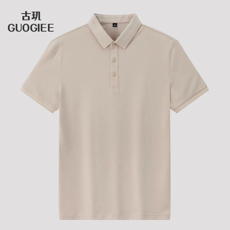 GUOGIEE/古玑Polo衫男士t恤短袖夏季爆款休闲透气纯色翻领爸爸装