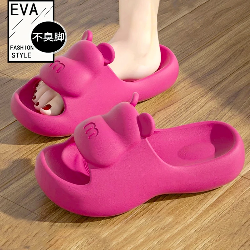 2025夏季新款拖鞋女网红爆款舒适踩屎感卡通厚底防滑外穿凉拖鞋男