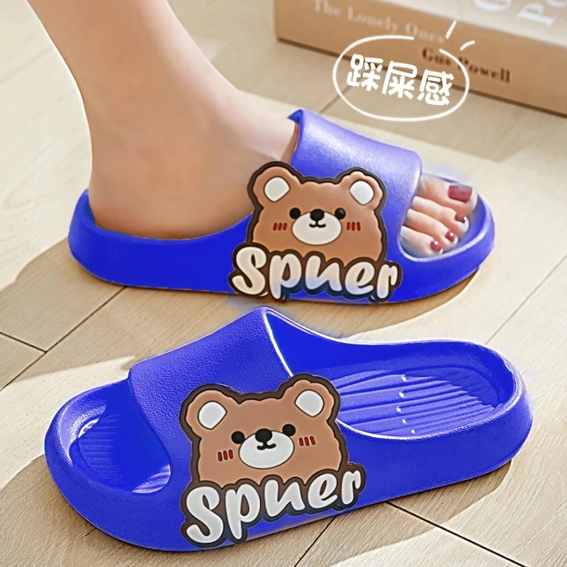 卡通儿童凉拖鞋男夏季新款外穿居家软底浴室洗澡防滑厚底拖鞋女款