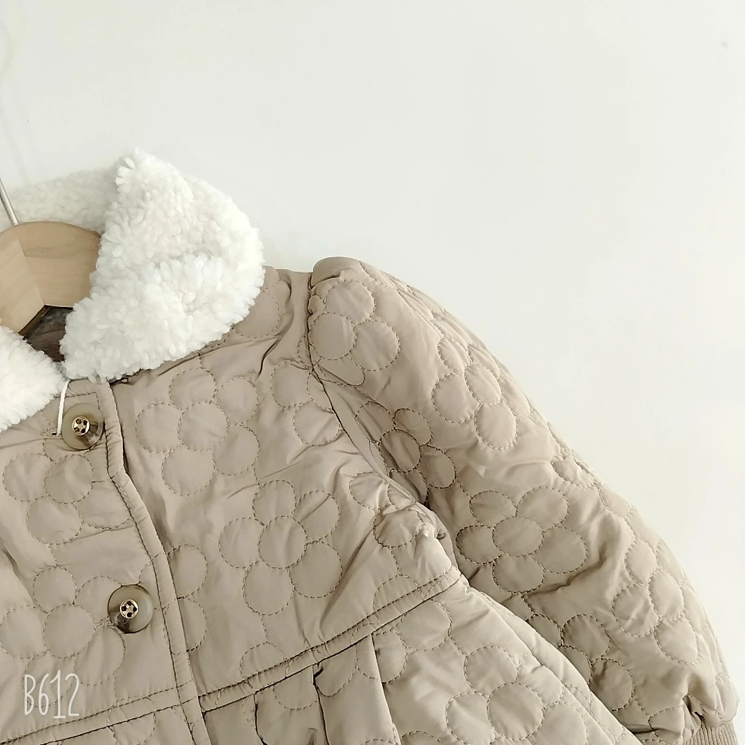 女童加绒夹棉连衣裙外套 0255