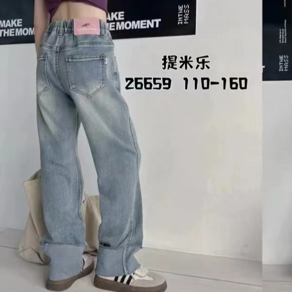 女童牛仔烟管裤 26659