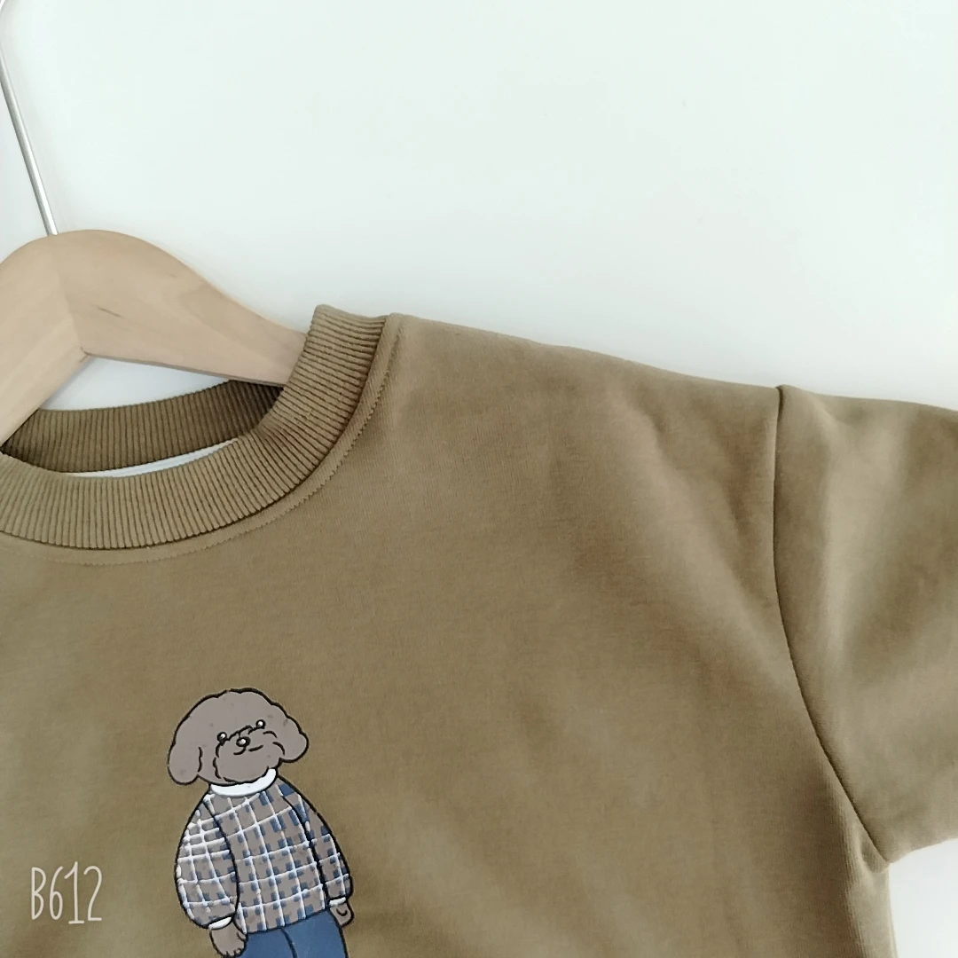 儿童圆领加绒小狗卫衣 0136