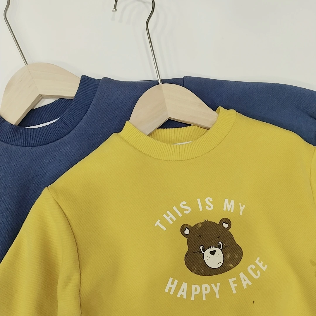 儿童圆领加绒卫衣 熊头