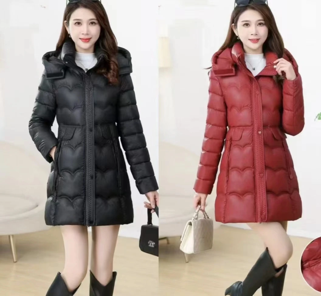 女装冬季新款大码棉服外套修身显瘦加厚保暖连帽中长款棉袄89