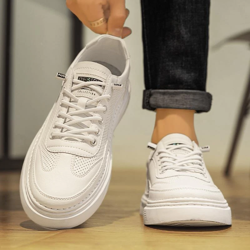 男士小白鞋男鞋春季镂空板鞋英风休闲鞋夏季透气薄款鞋子男潮鞋