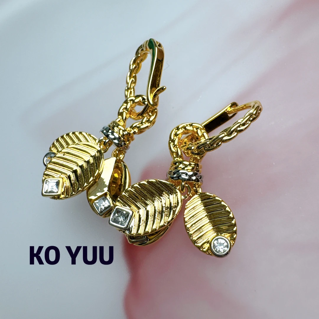 铜合金锆石耳饰 【雨桐高奢】耳环KY00425