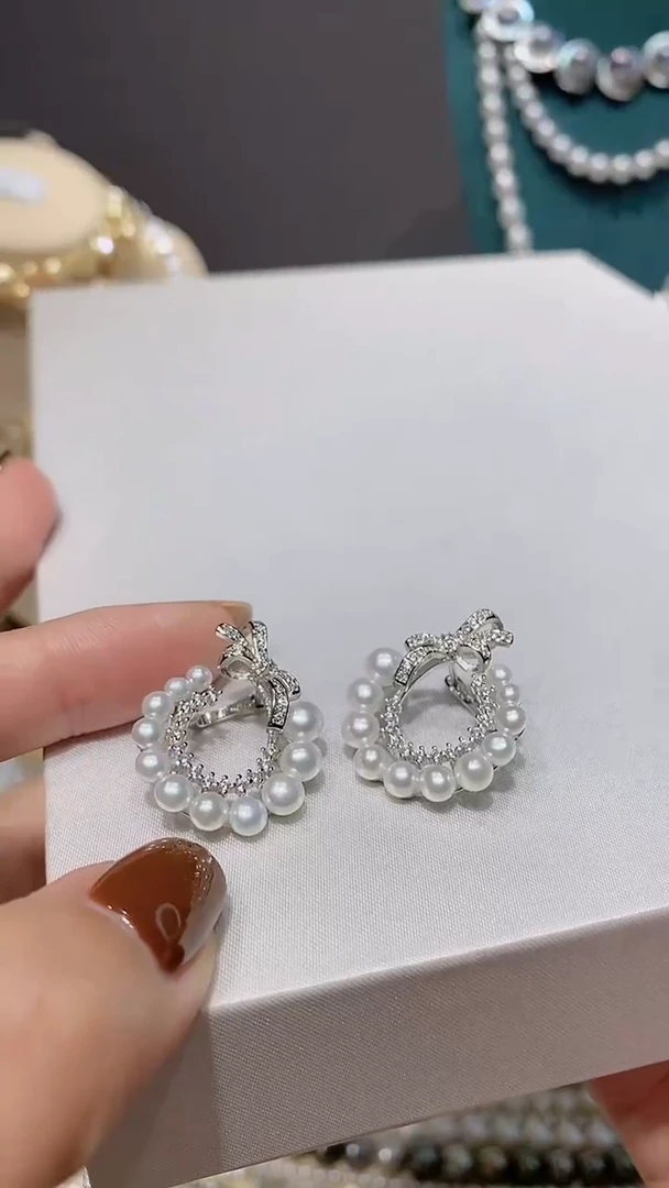 【闪购商品】淡水珍珠耳饰未镶嵌仙仙耳钉