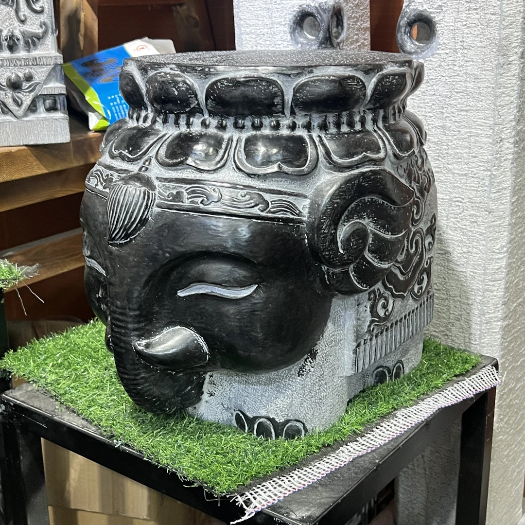 大象杯座 茶室办公紫砂底座桌面造景装饰中式禅意传统家居