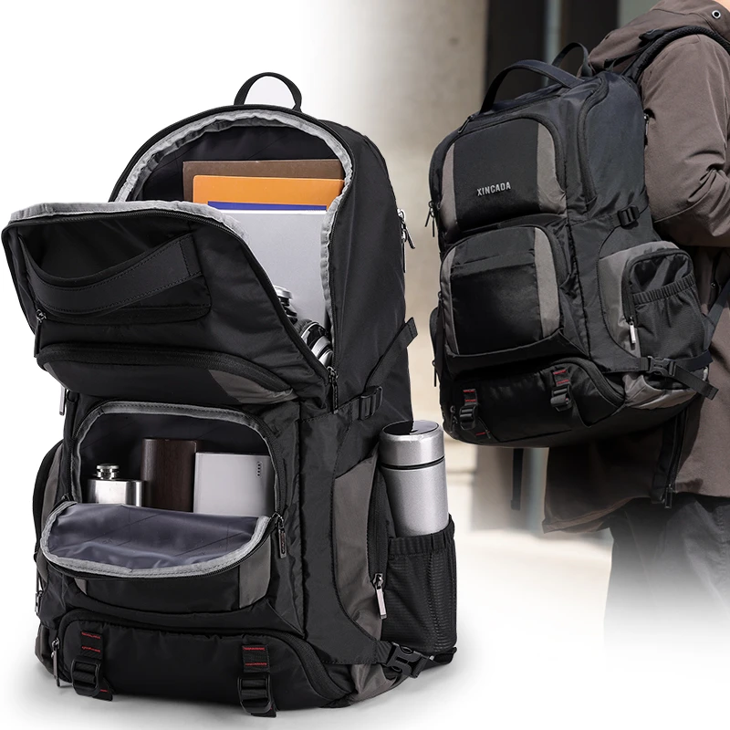 双肩包男士出差超大容量书包登山包户外旅行运动轻便多功能便携女