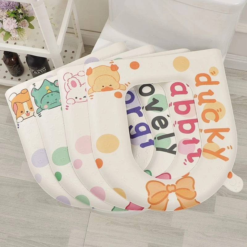 夏季卡通EVA可擦洗防水大马桶坐垫印花马桶垫可爱透气家用加厚