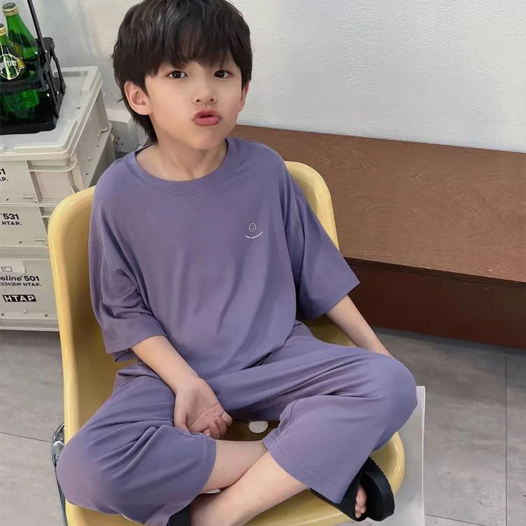 儿童夏季元气云感九分裤居家服套装「添加艾草精华」