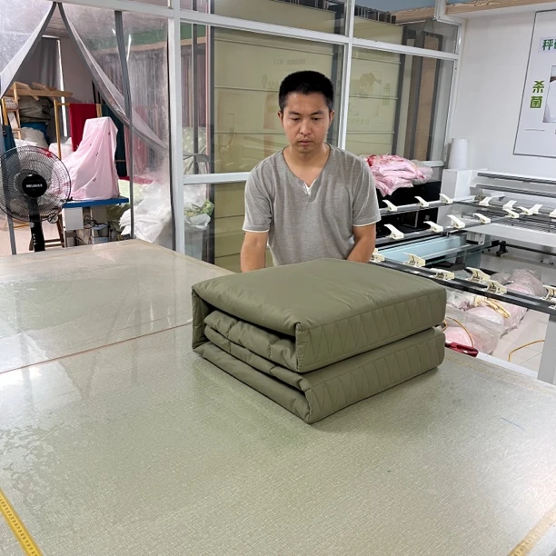 衡水学生宿舍豆腐块被子可定型可盖棉花内务被.