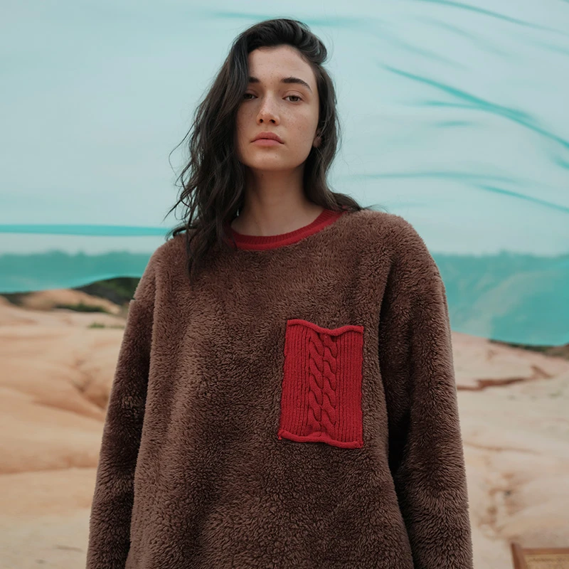 232-060404朵朵可可睡衣女秋冬新款珊瑚绒休闲情侣男女家居服