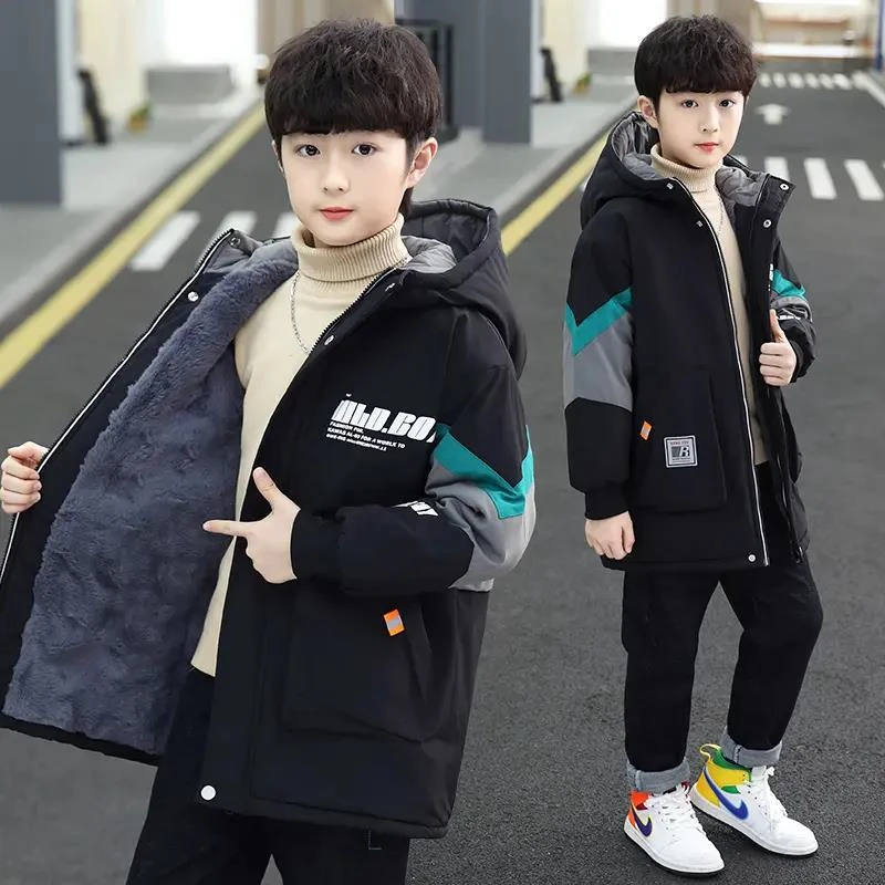 儿童装男童冬装派克棉服2023新款棉衣冬季棉袄中大童洋气加厚外套