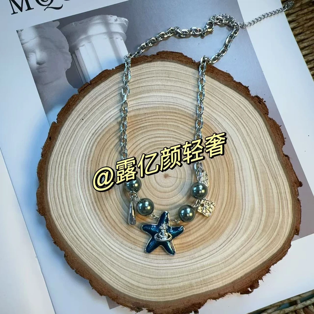 非金属仿水晶项链 LYY小众设计ins风土星项链XL5013