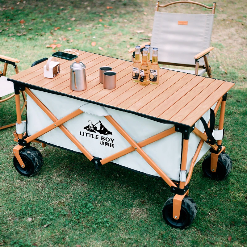 WALKHIKE/快行客户外聚拢折叠露营宽轮大容量野餐手推车方便收纳