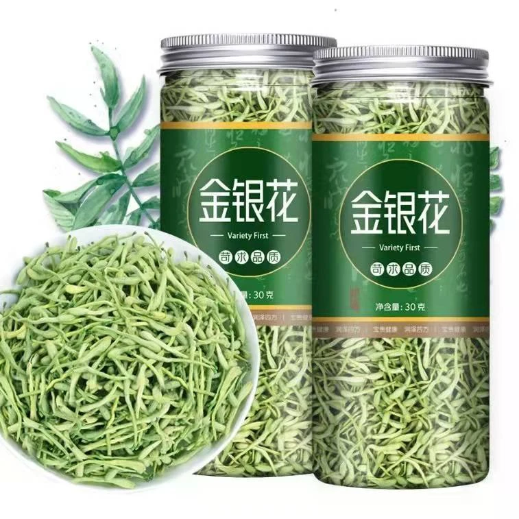 金银花新货罐装产地河南封丘金银花带绒毛菊花可搭配枸杞菊花泡水