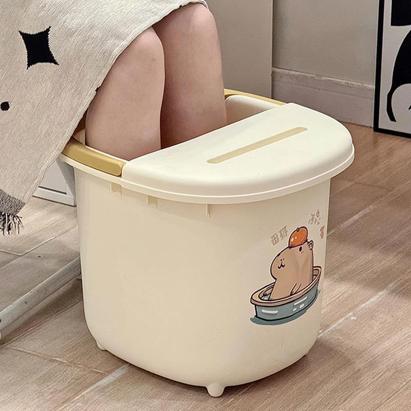 泡脚桶学生宿舍过膝加高保温养生足浴盆2024新款家用洗脚盆高深桶