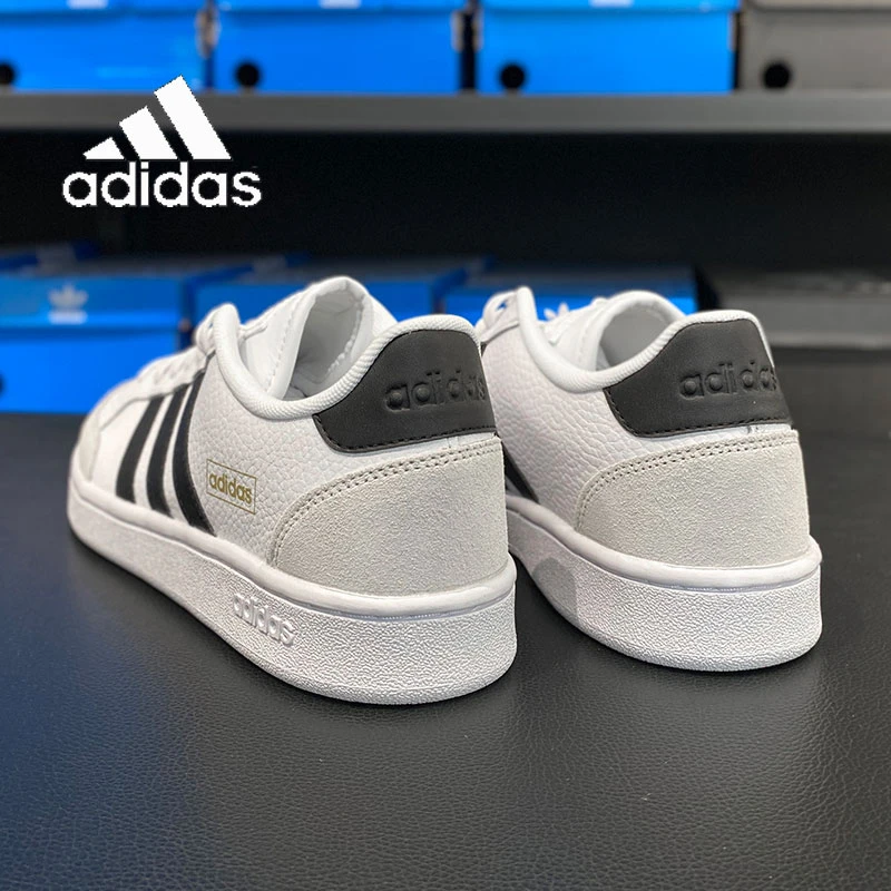 Adidas阿迪达斯男鞋女鞋低帮板鞋轻便透气减震耐磨运动鞋子休闲鞋