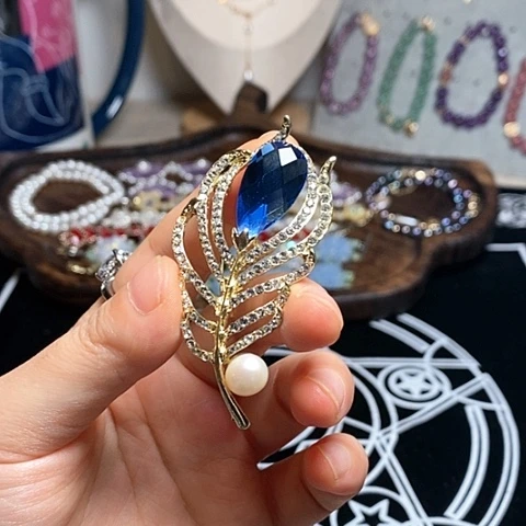 淡水珍珠胸针合金