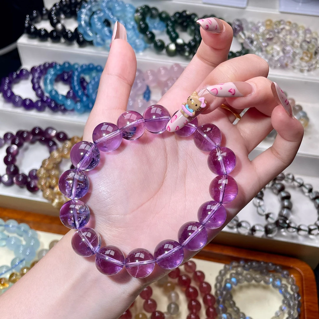 天然水晶手串单圈直播【2号链接】51~99乱拍默认发消磁石