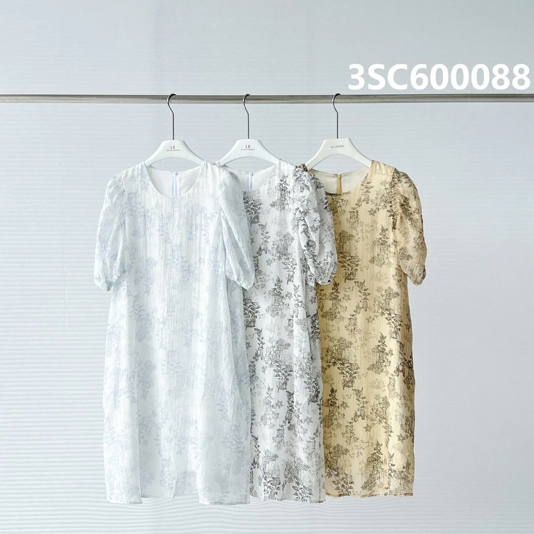 宠粉特价【设计师订单重工白底黑花连衣裙】0088