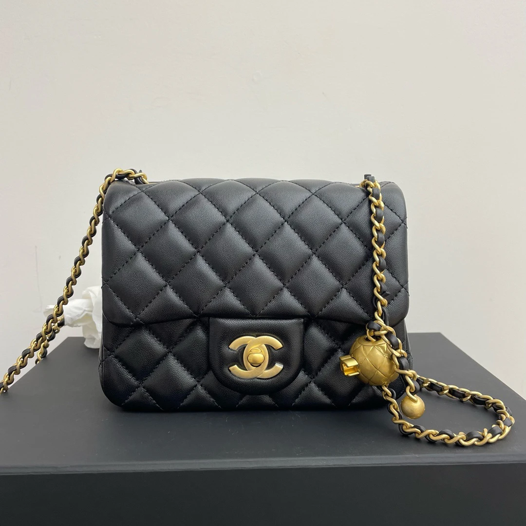 全新未使用 Chanel/香奈儿 24k金球方胖子 附件：大全套