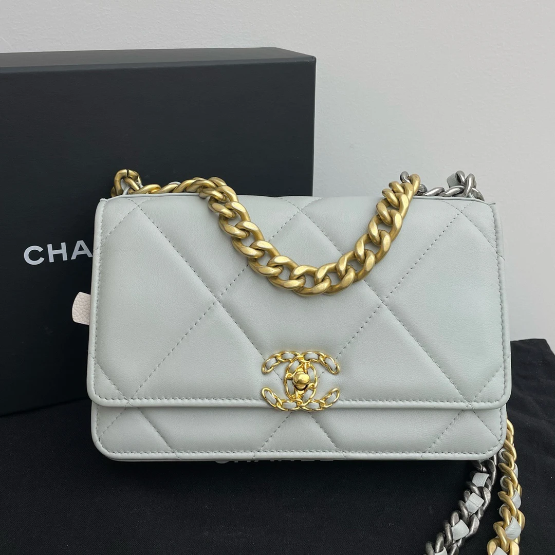 99新 Chanel/香奈儿 19bag woc附件：盒子 尘袋 小香风 翻盖 斜跨