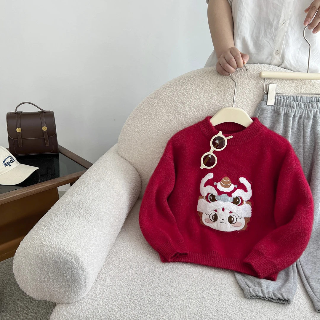 小菲特冬季女宝衣服女童6-12岁中大童上衣儿童针织毛衣MFYD36177