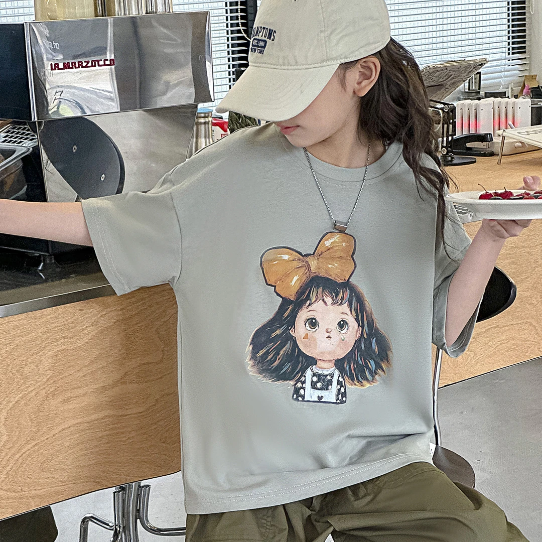 小菲特童装夏季新款女童中大童6-15岁女宝卡通儿童T恤 MGYX440792