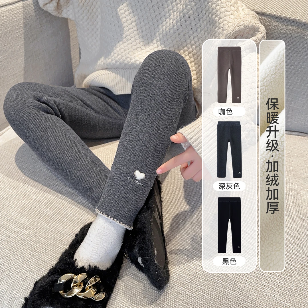 小菲特女童装6-12岁中大童裤子女宝长裤儿童加绒打底裤XXKD35577