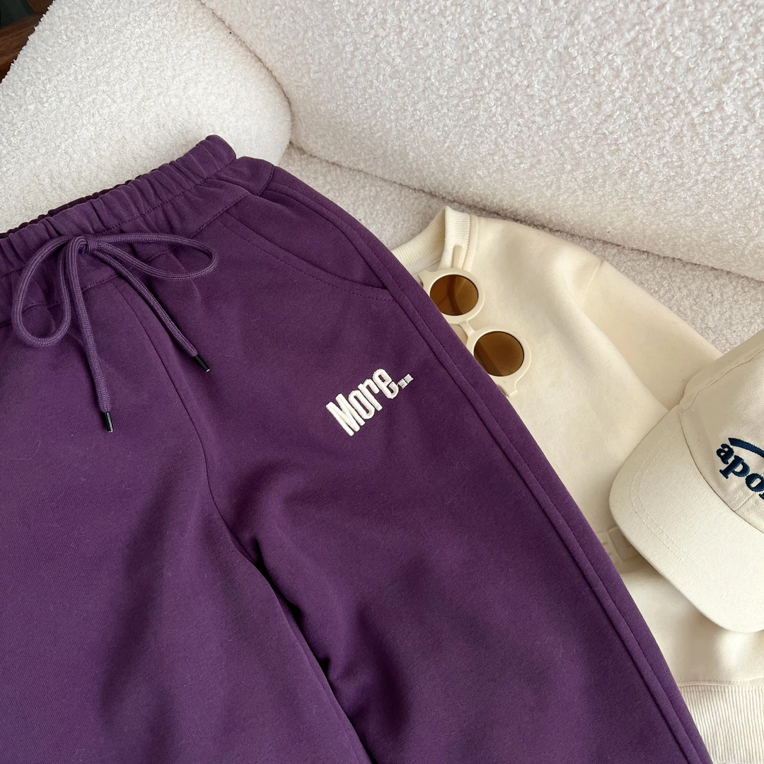 小菲特冬季女童装6-12岁中大童长裤儿童女宝加厚棉卫裤JMYD36334