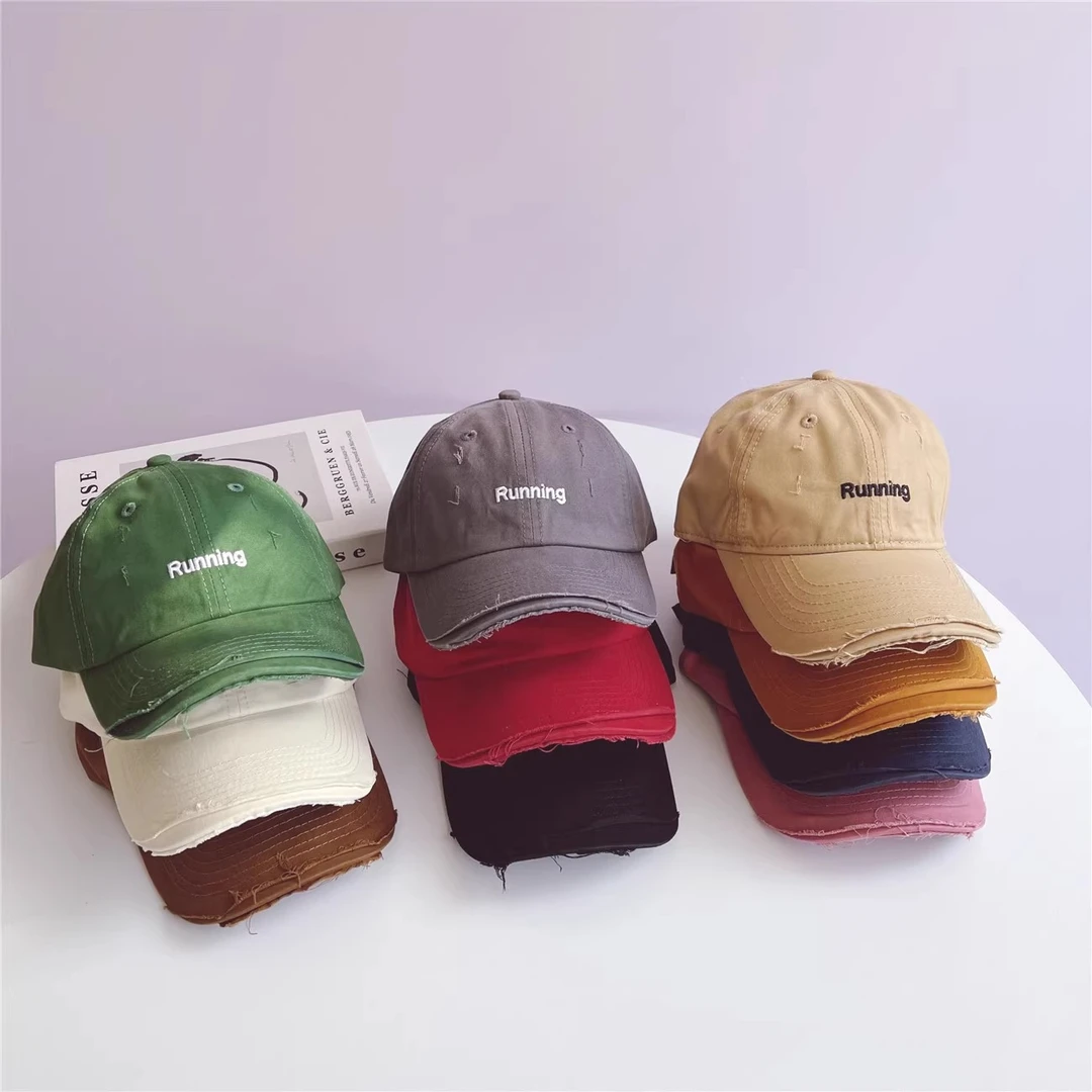 韩版ins儿童鸭舌帽春夏新款男童字母刺绣棒球帽女宝宝休闲遮阳帽