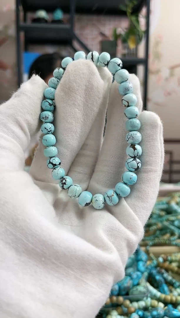 【闪购商品】绿松石珠宝奇石未镶嵌7mm+