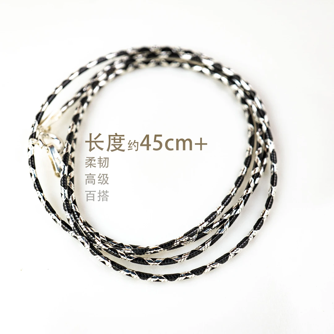 链子925银 意大利进口S925银蛇骨蟒纹项链（抖音基地发货一物一证）