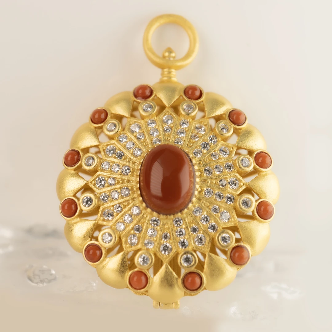 天然南红设计款吊坠（抖音基地发货一物一证）