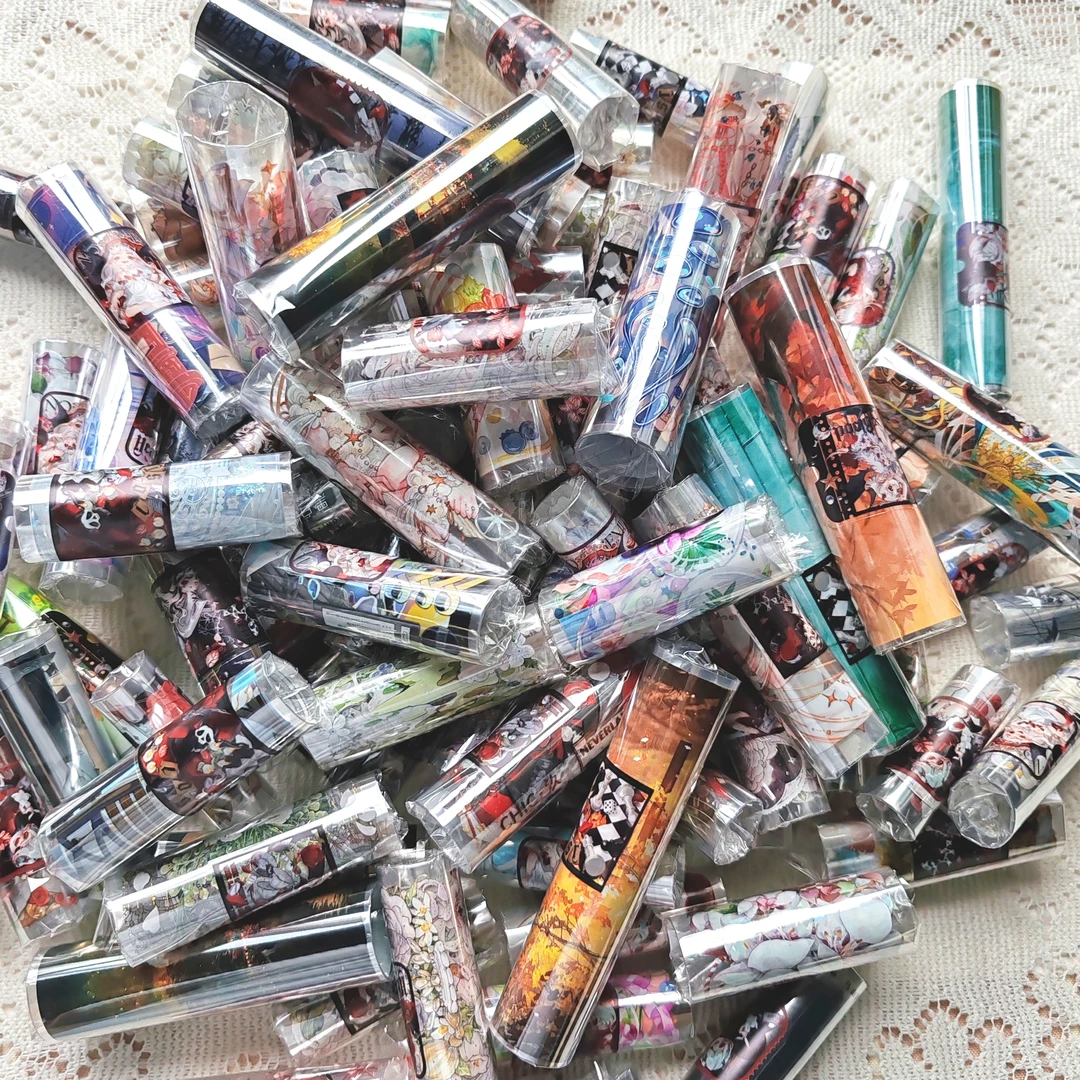 手帐胶带分装循环试吃碰碰乐 花花人物背景贴纸装饰贴画