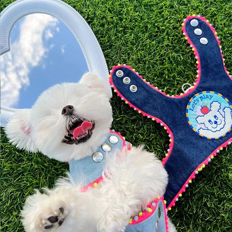 猫咪狗狗外出牵引绳舒适背心式轻薄遛狗小型犬宠物胸背可爱