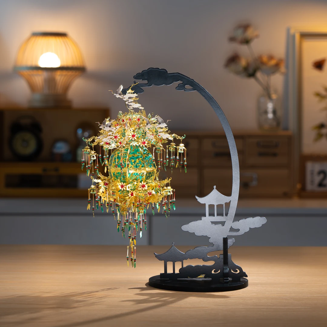 葡萄花鸟纹银香囊3D金属拼图手工diy国风摆件礼物