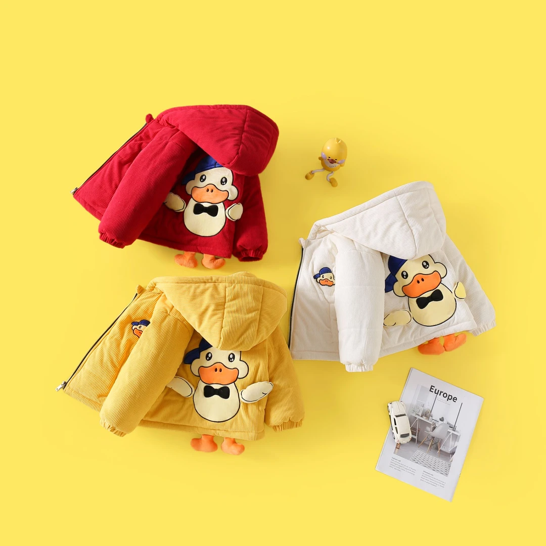 G2024015冬季加绒加厚新款网红款百搭时尚男女童外套原创过冬棉衣