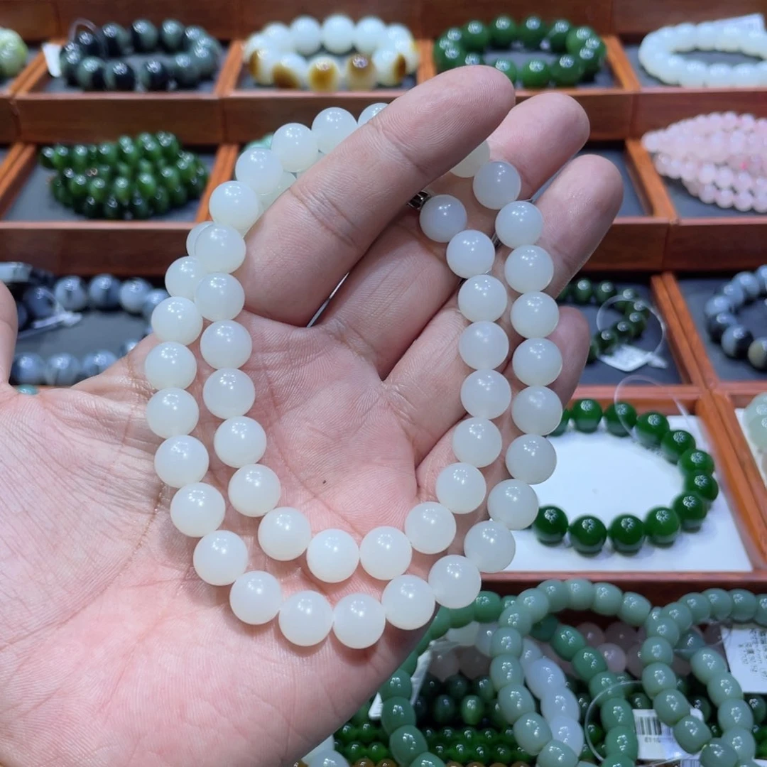 和田玉项链10mm（约）未镶嵌倒*新疆于田