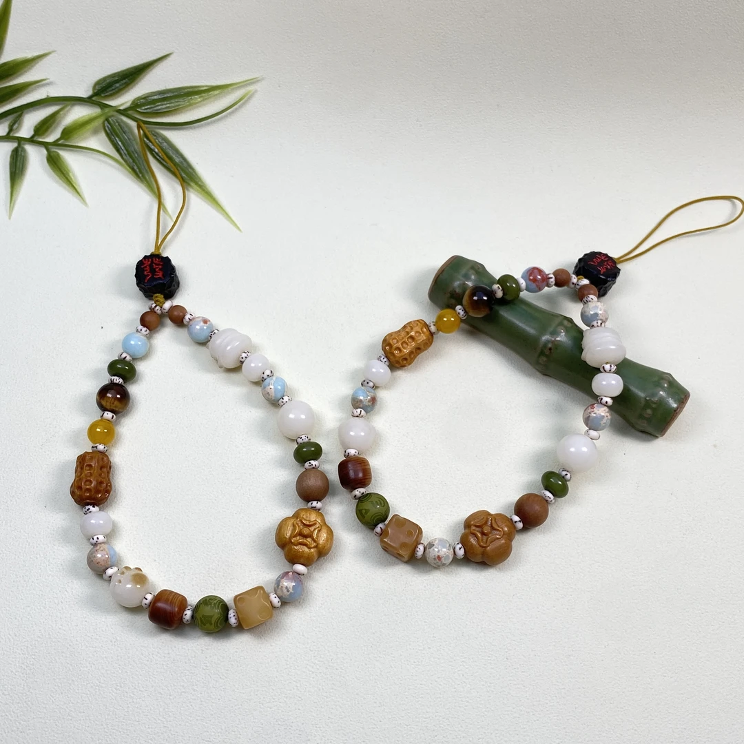 【铭记珠宝】菩提DIY手机挂12-2DM42L104【多样性发一件】